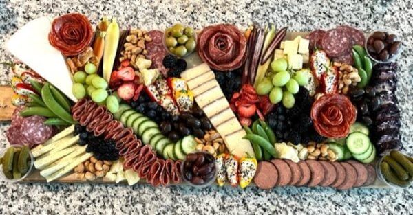 XL Board in traditional style with assorted meats, cheeses and fruit.