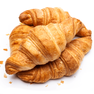 Assortment of croissants on top of each other